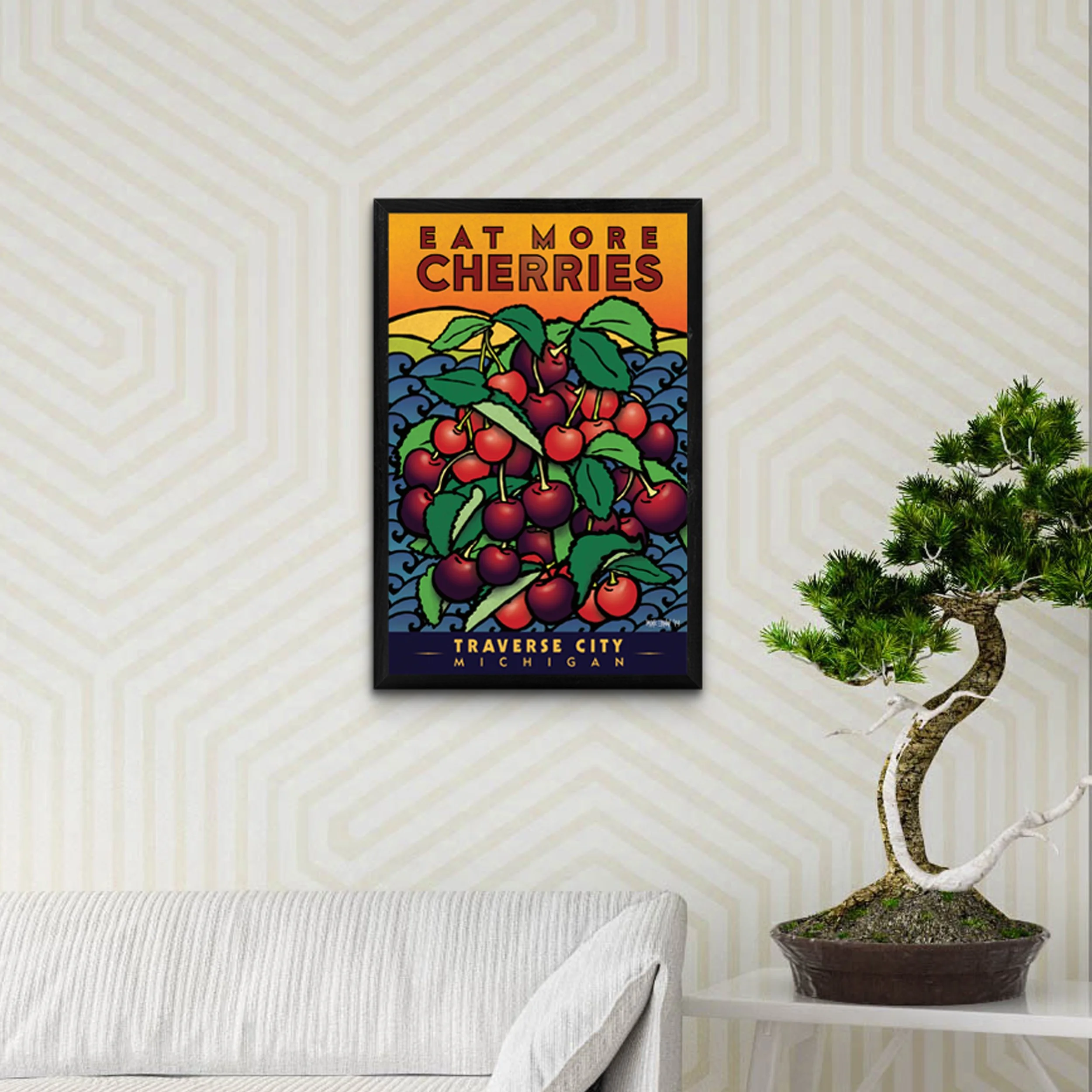 EAT MORE CHERRIES' Poster 11x17 — Mike Erway Design